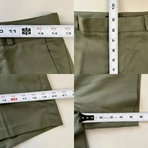 Banana  Republic Tailored Chino Shorts Tencel Army Green Size 0 NWT - Picture 14 of 16